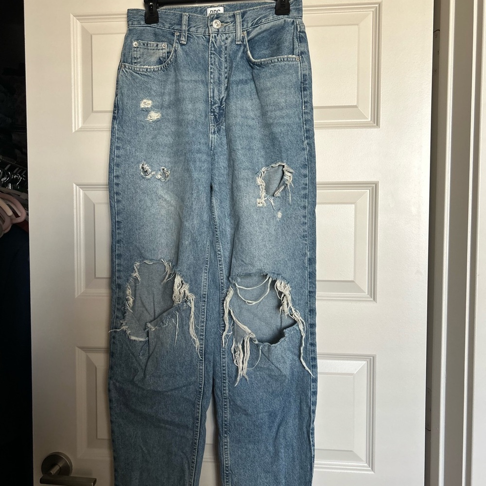 BDG Blue Boyfriend Jeans Distressed Casual